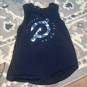 Peloton Tank Top Sleeveless Navy Camo Together We Go Far Women’s‎ #1